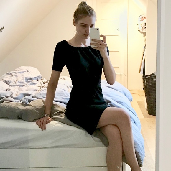 Wool Drawstring Waist Dress - Picture 1 of 7